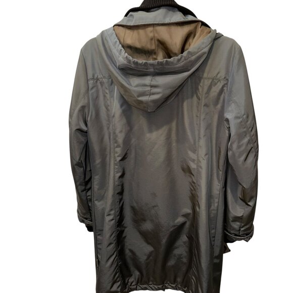 Postcard gray 3/4 apres ski jacket hood knit cuffs 10 Luxury Sportswear - Picture 2 of 6